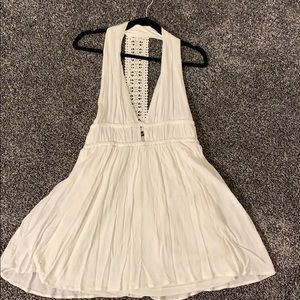 OFF WHITE PLUNGE NECK SUNDRESS